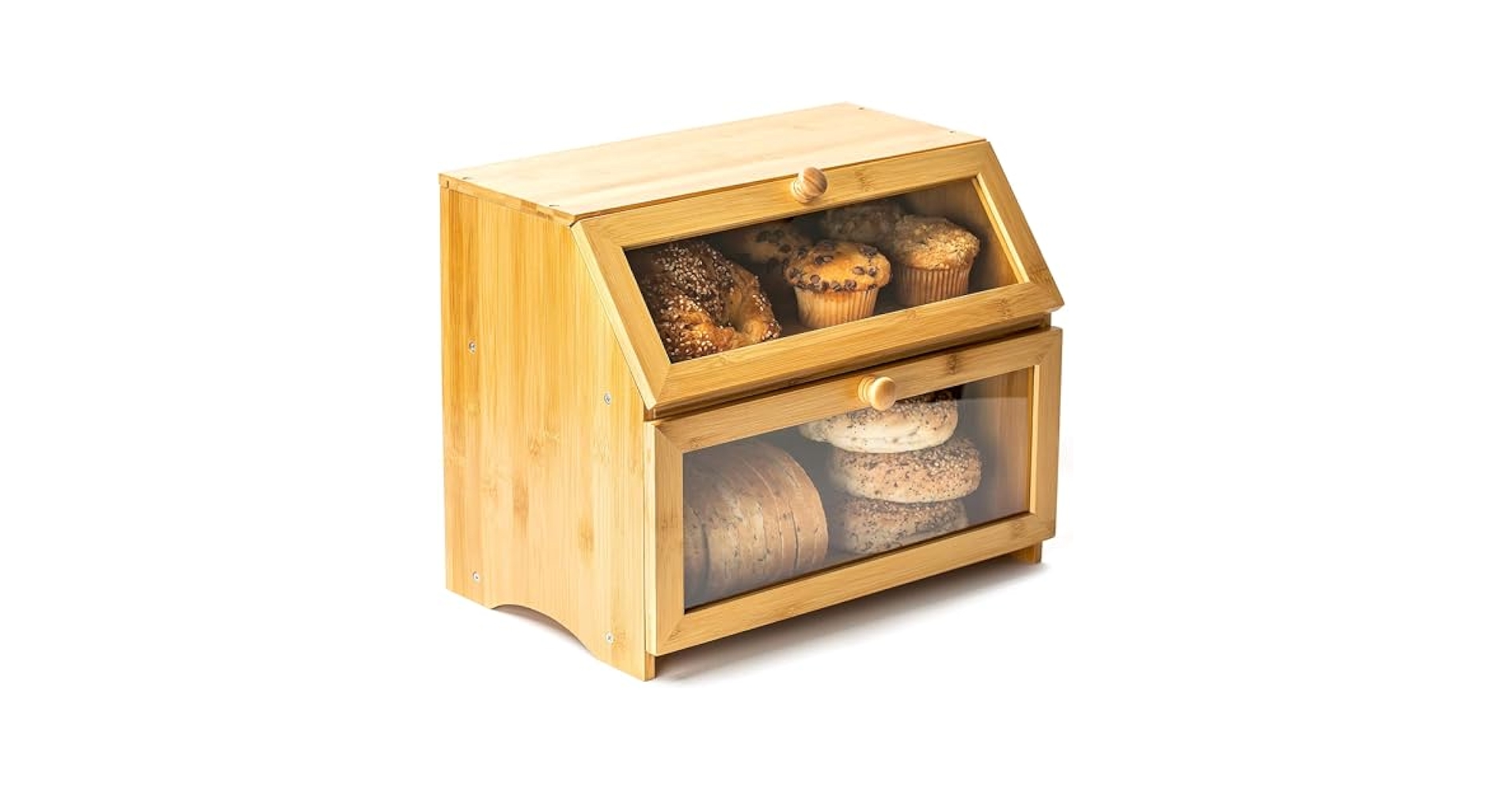 BREAD BIN 2個 Amazon.com - BWQZXES Bread Box Bread Bin Storage Double